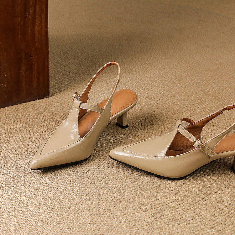 Nea Leather Heels