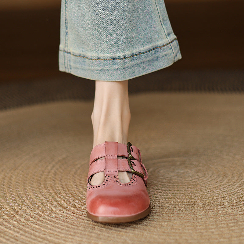 Escal Genuine Leather Mules