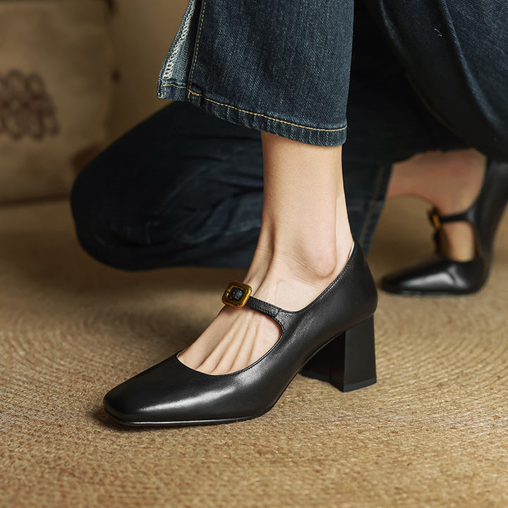 Rocio Genuine Leather Heels
