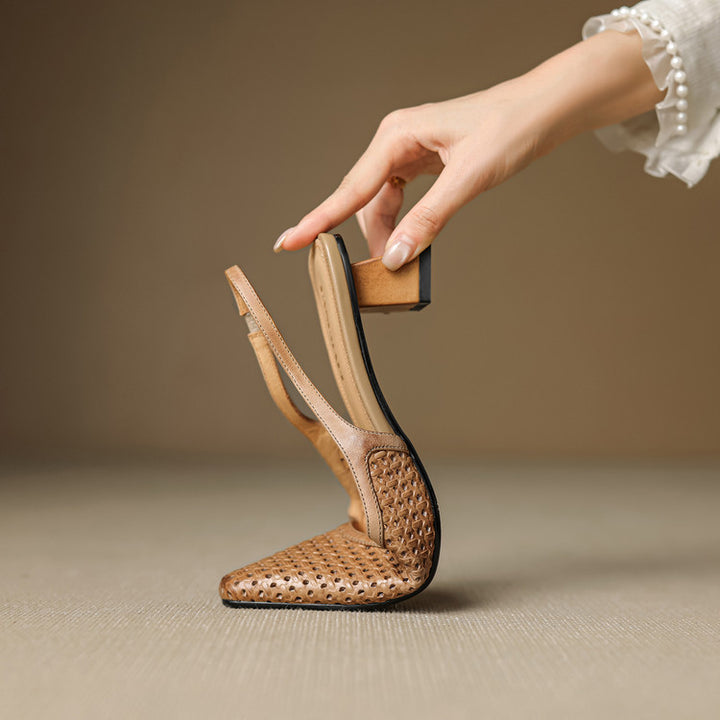 Aden Genuine Leather Slingbacks