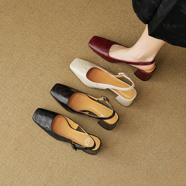 Nessa Genuine Leather Slingbacks