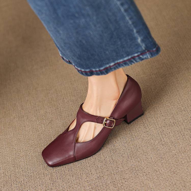 Zela Genuine Leather Heels