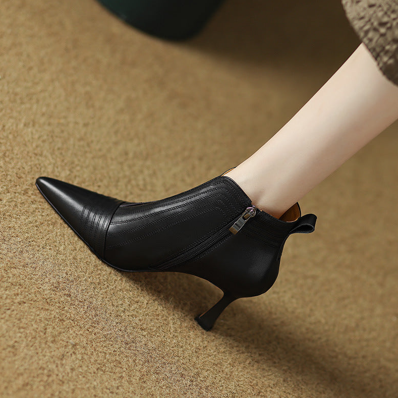 Melya Genuine Leather Heels
