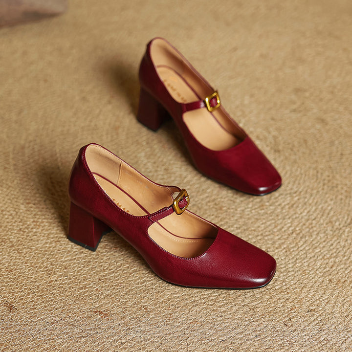 Rocio Genuine Leather Heels