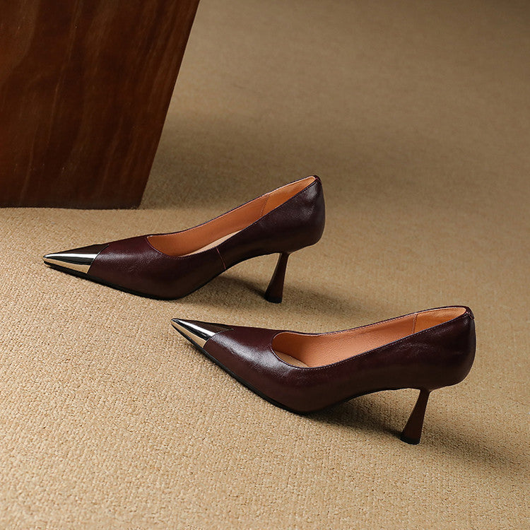 Zirea Genuine Leather Heels