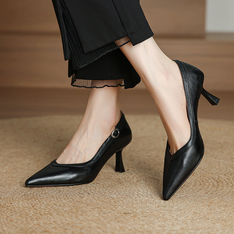 Valina Genuine Leather Heels