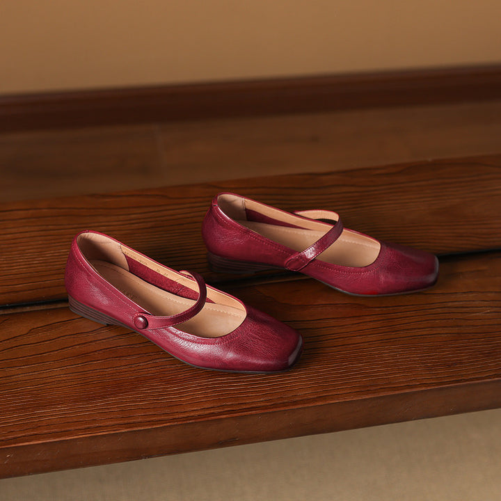 Selin Genuine Leather Flats