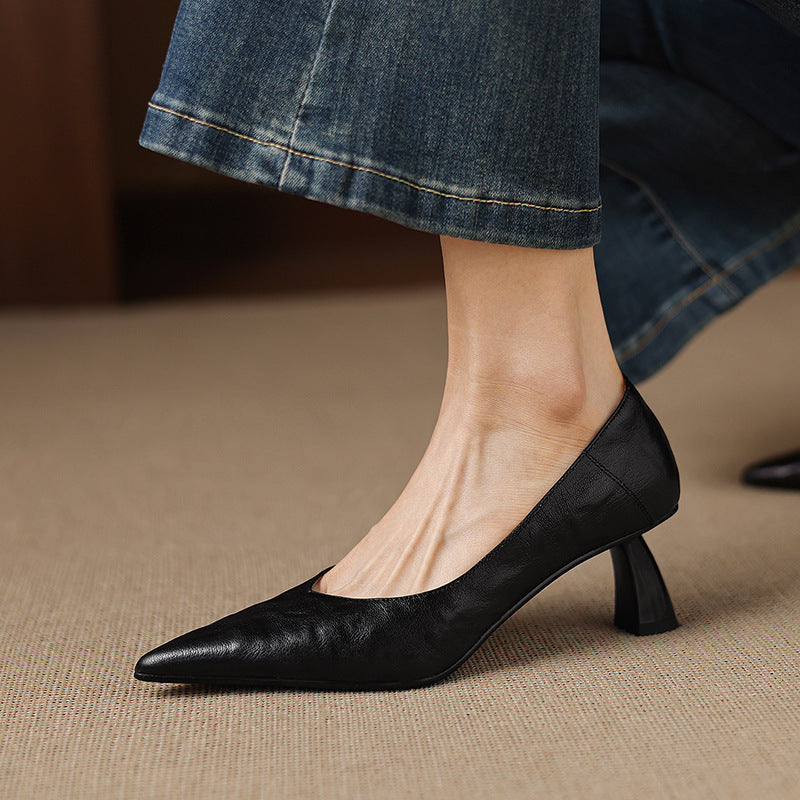 Esmer Genuine Leather Heels