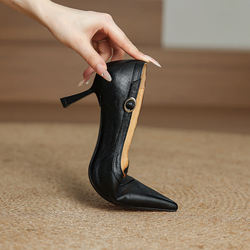 Valina Genuine Leather Heels