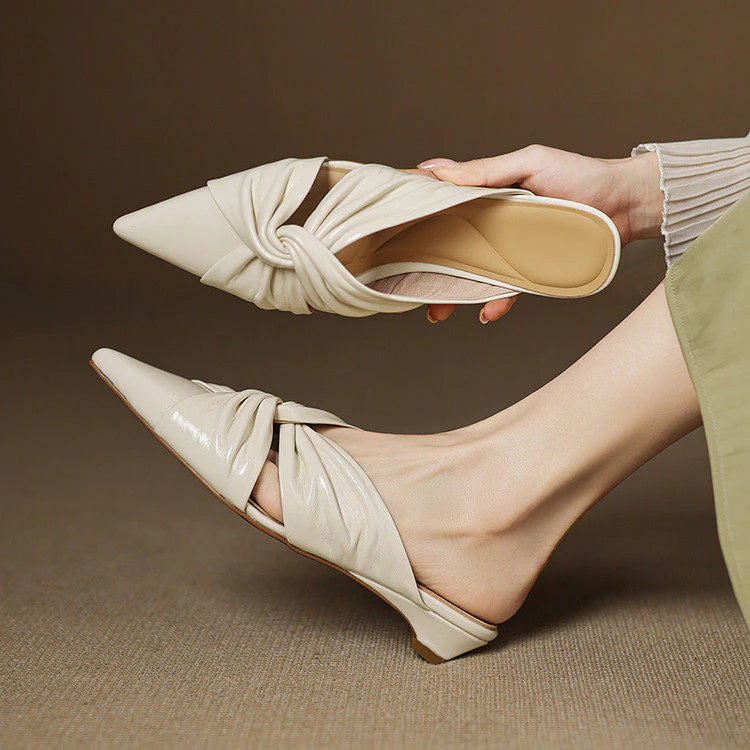 Zeva Genuine Leather Mules