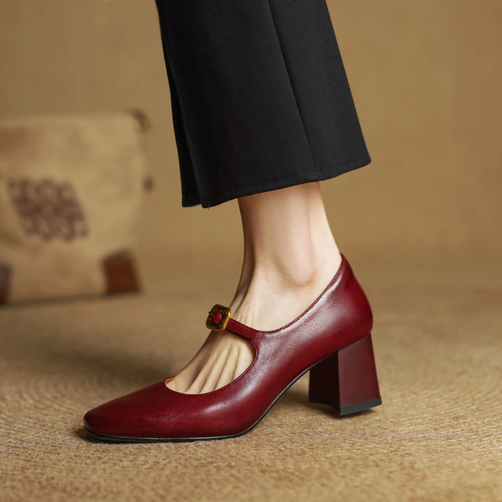 Rocio Genuine Leather Heels