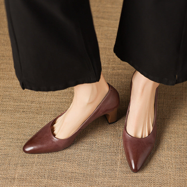 Narin Genuine Leather Heels