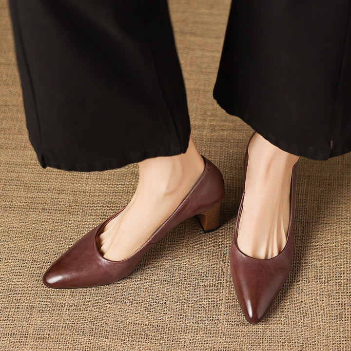 Narin Genuine Leather Heels