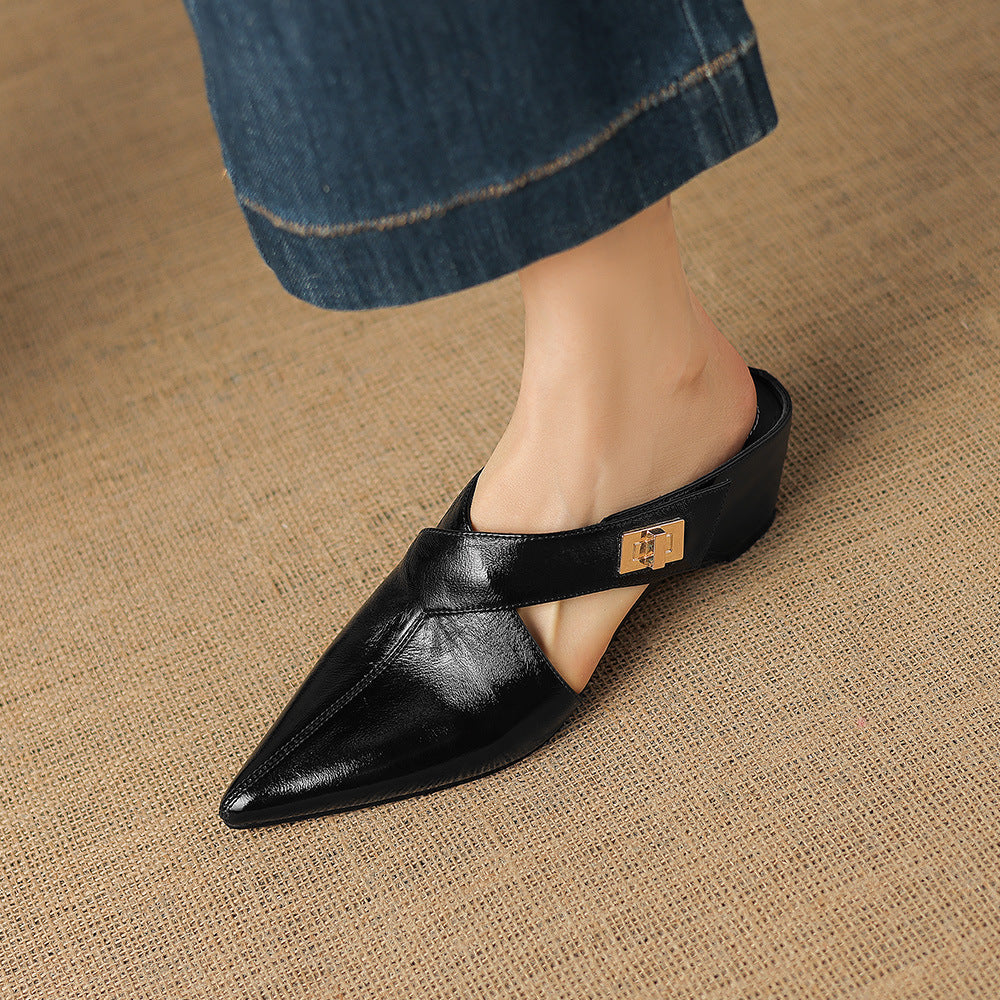 Kora Genuine Leather Mules