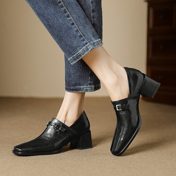 Aeri Genuine Leather Heels