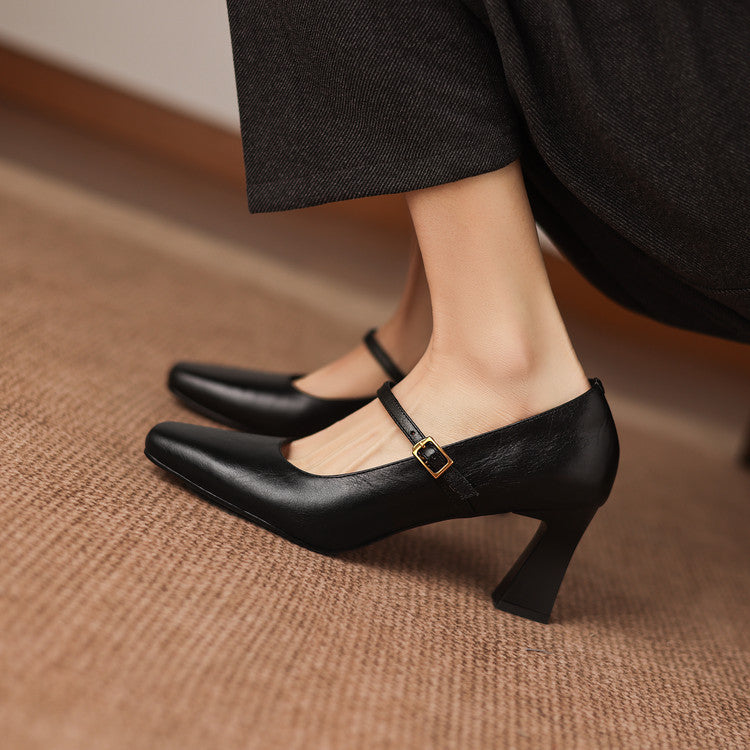 Amor Genuine Leather Heels