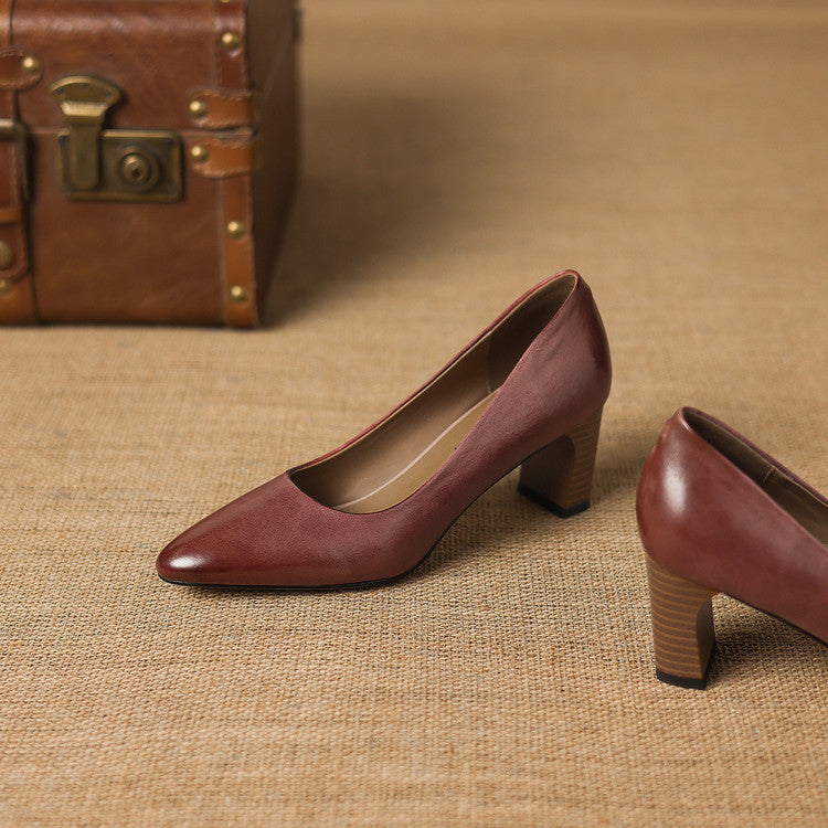 Narin Genuine Leather Heels