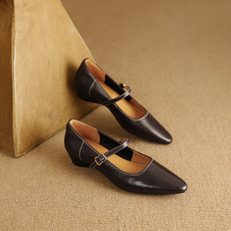 Zule Genuine Leather Pumps