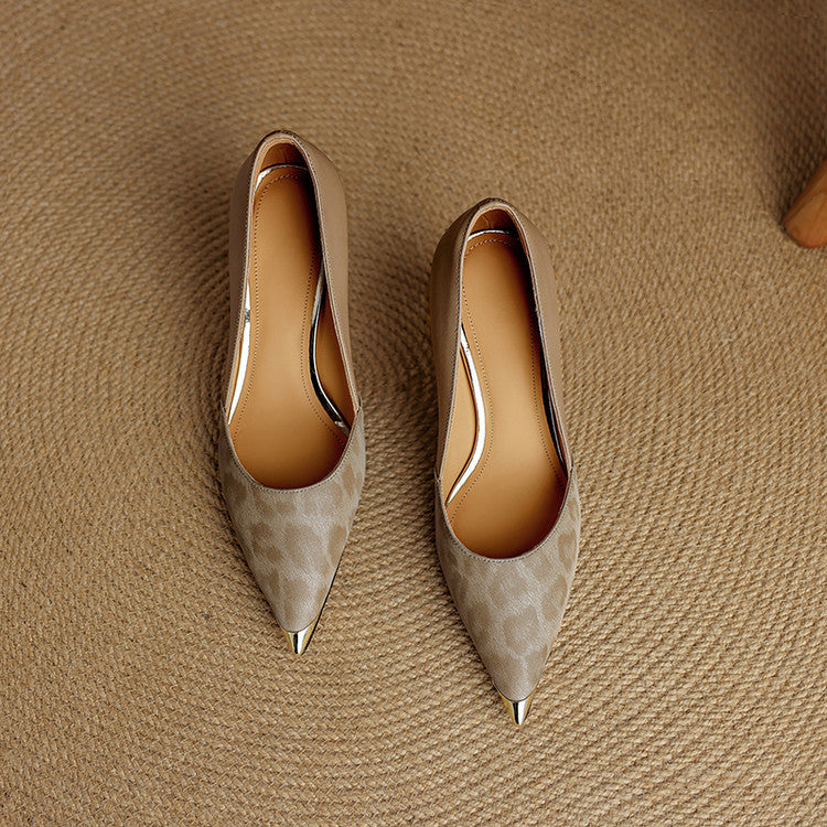 Venna Genuine Leather Heels