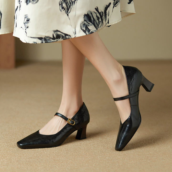 Rinda Genuine Leather Heels