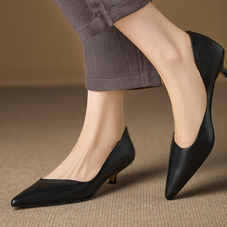 Elyse Genuine Leather Heels