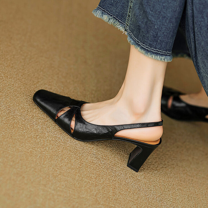 Harni Genuine Leather Heels