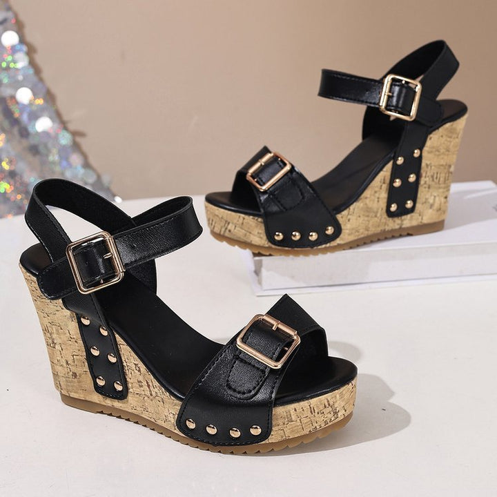 Dovia Leather Wedges