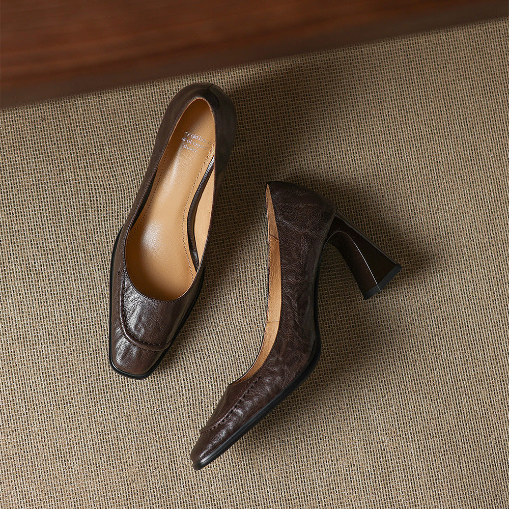 Ariel Genuine Leather Heels