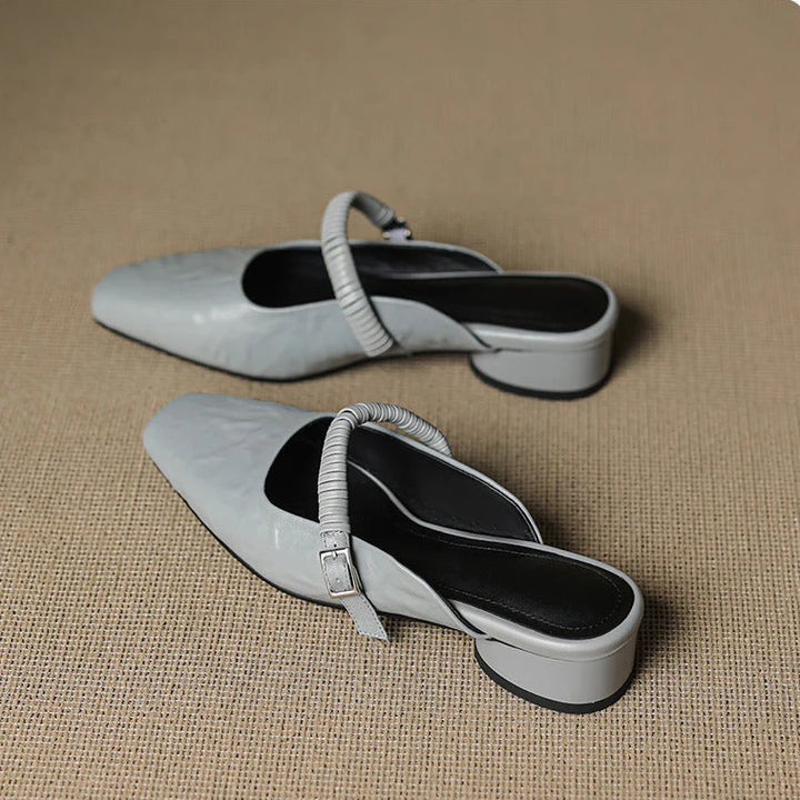 Devia Genuine Leather Mary Jane Mules