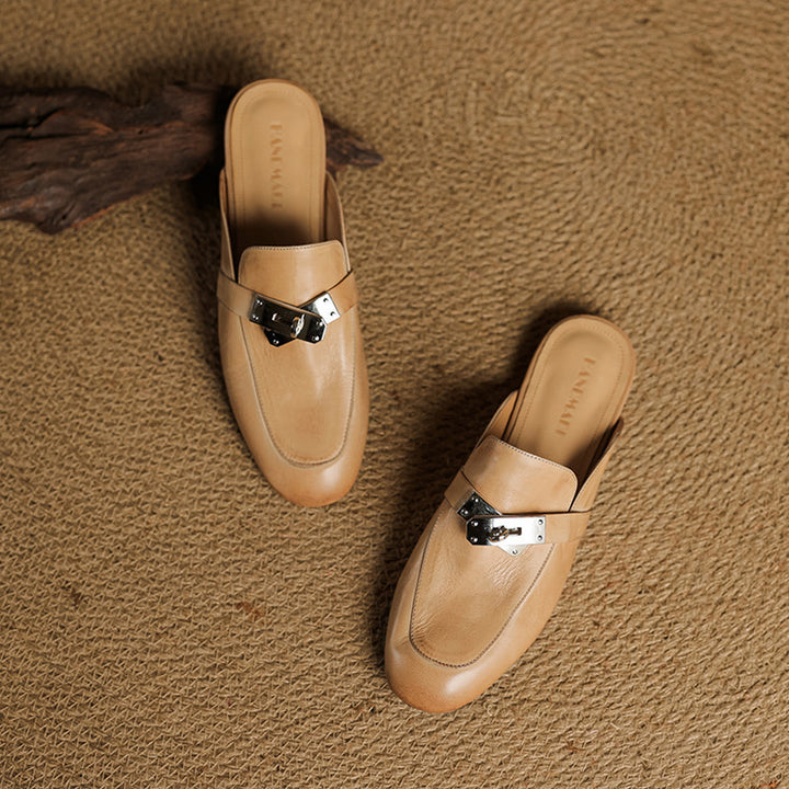 Dessa Genuine Leather Mules