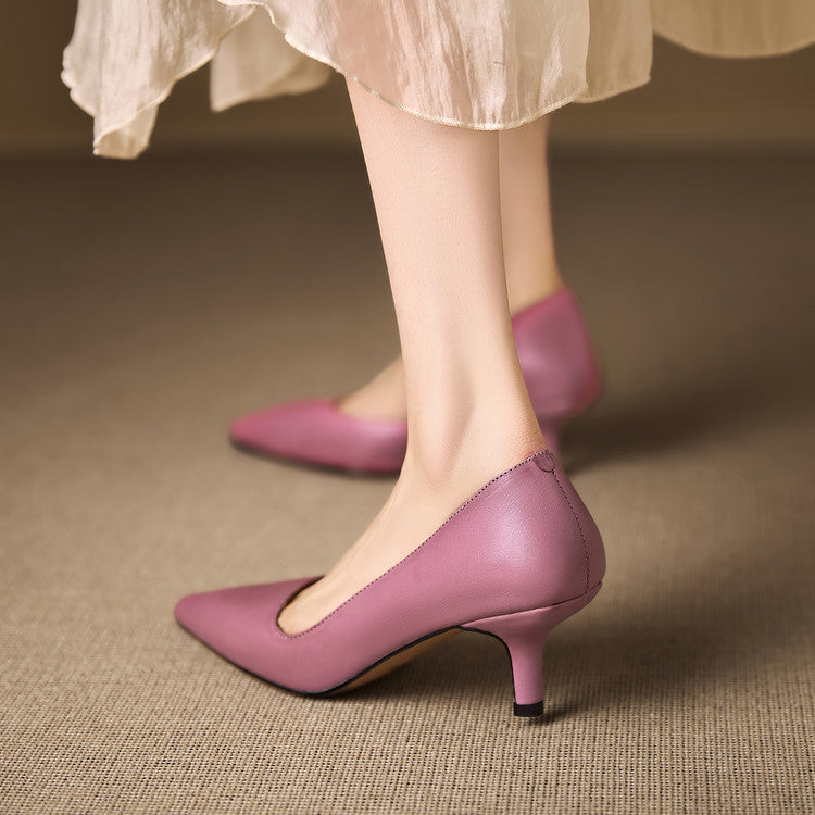 Elyse Genuine Leather Heels