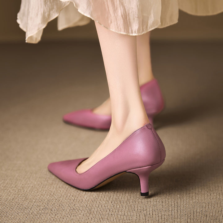 Elyse Genuine Leather Heels