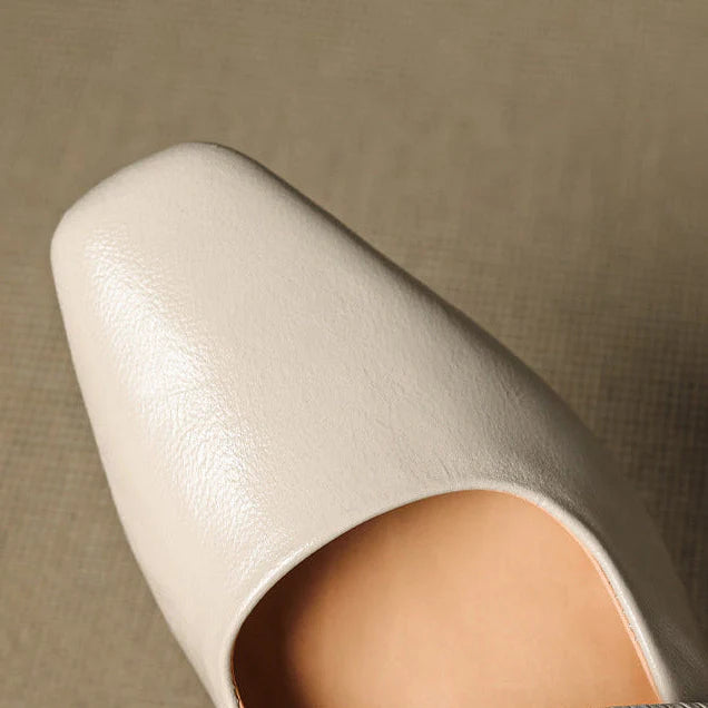 Devia Genuine Leather Mary Jane Mules