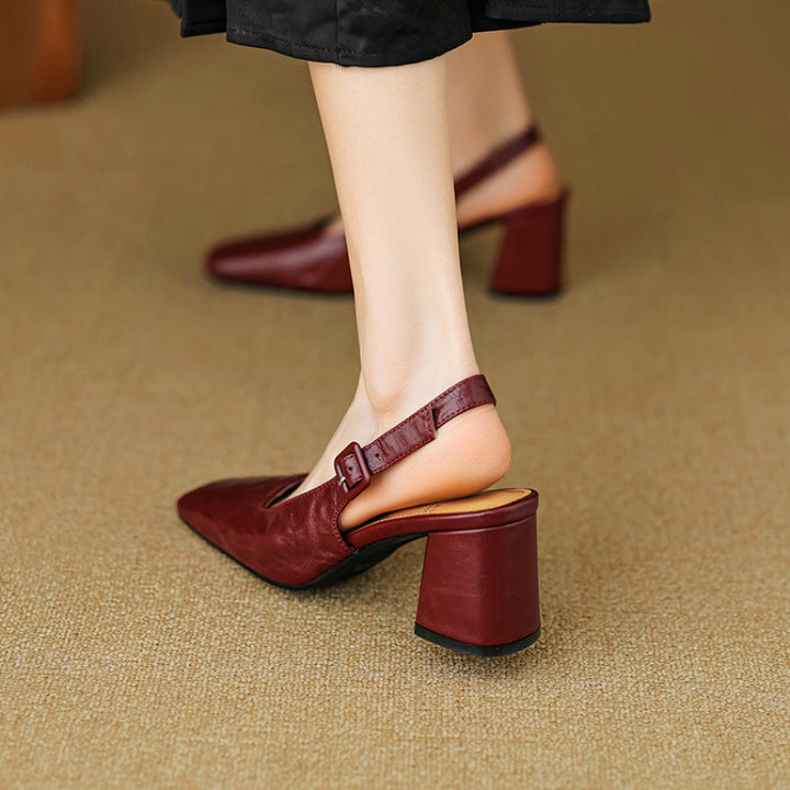 Nessa Genuine Leather Slingbacks