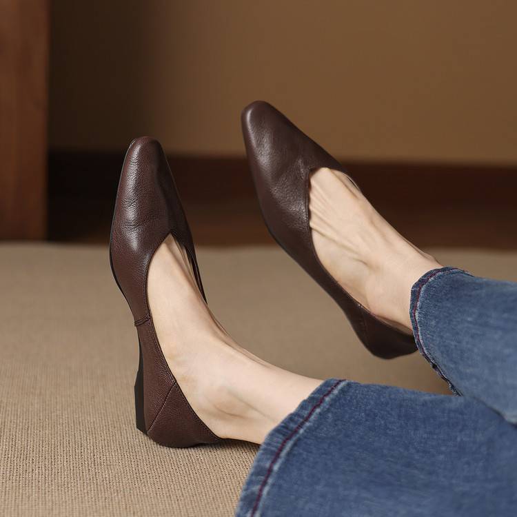 Nia Genuine Leather Flats