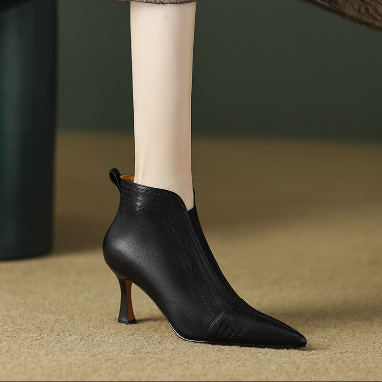 Melya Genuine Leather Heels