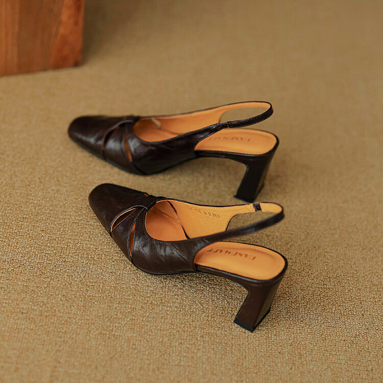Harni Genuine Leather Heels