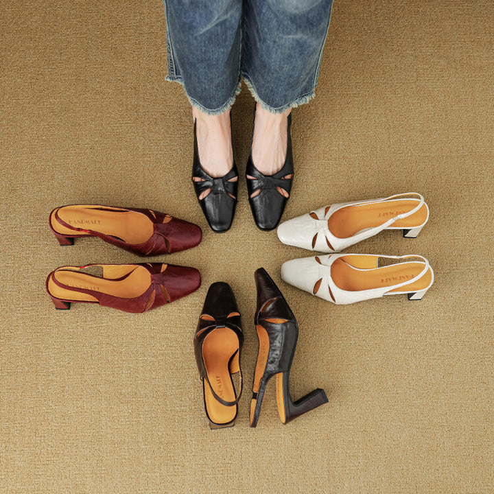 Harni Genuine Leather Heels
