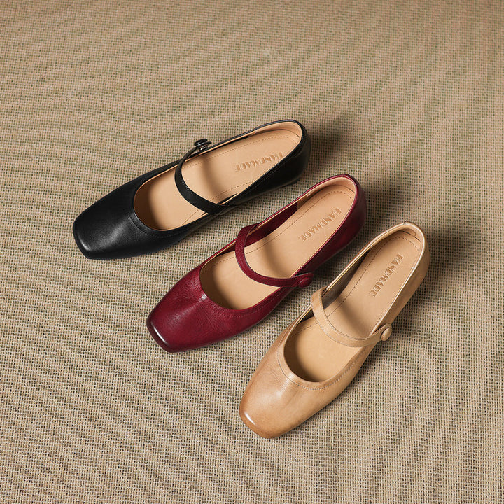 Selin Genuine Leather Flats
