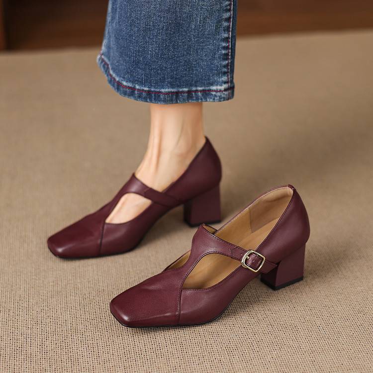 Zela Genuine Leather Heels