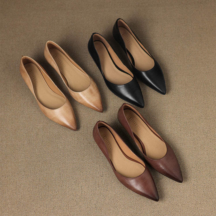 Sela Genuine Leather Flats