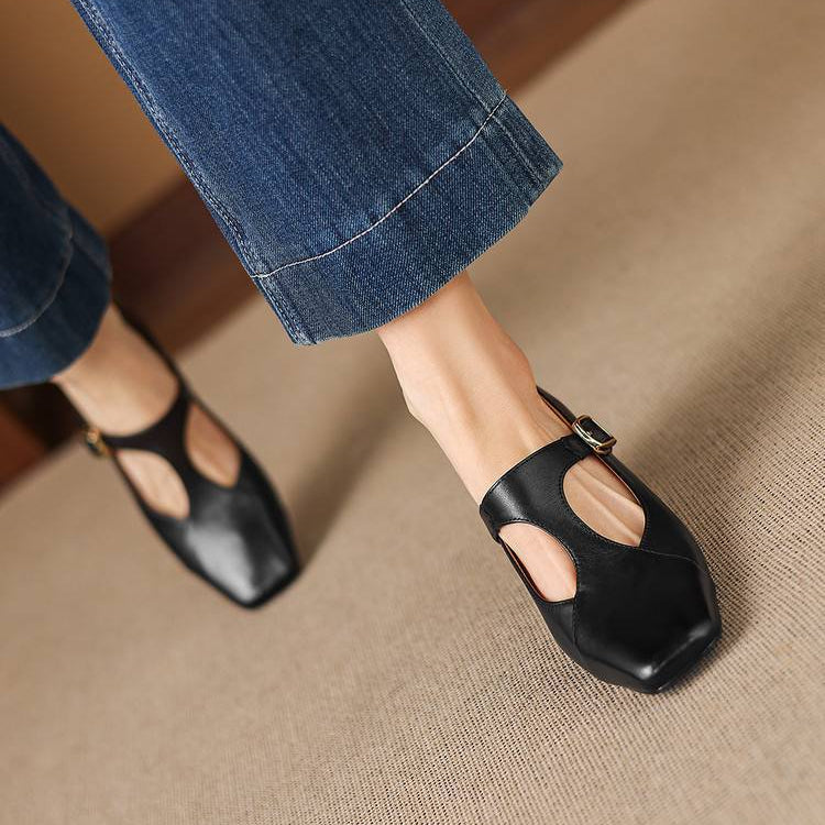 Zela Genuine Leather Heels
