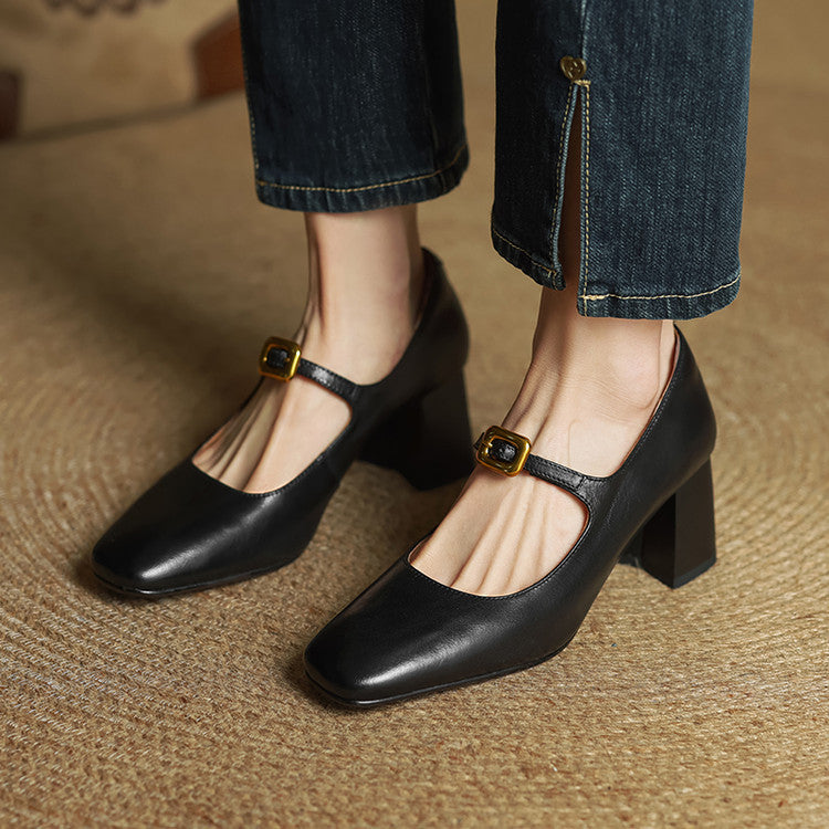 Rocio Genuine Leather Heels