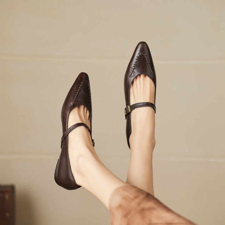 Yoria Genuine Leather Flats