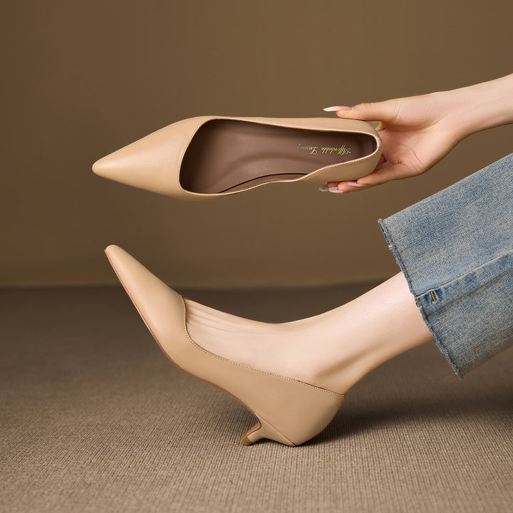 Elyse Genuine Leather Heels