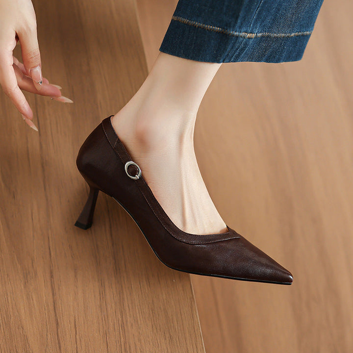 Valina Genuine Leather Heels