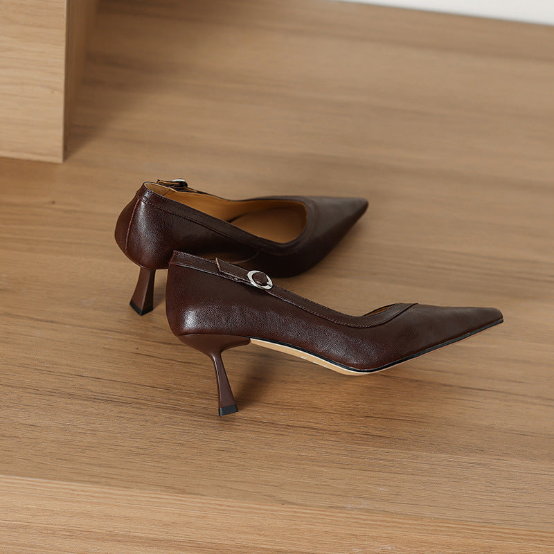 Valina Genuine Leather Heels