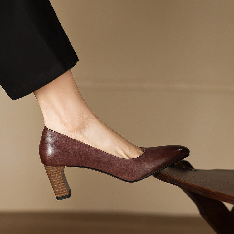 Narin Genuine Leather Heels