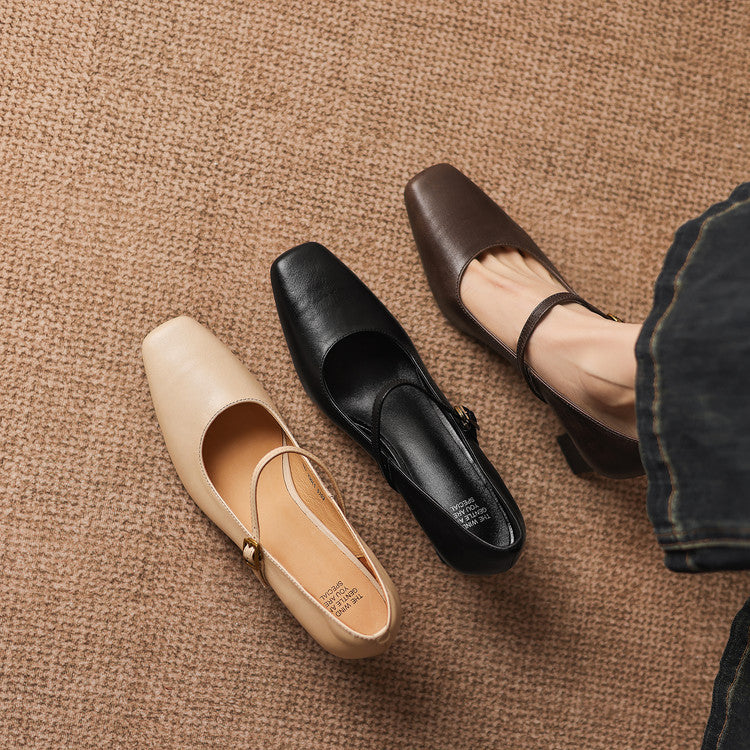 Amor Genuine Leather Heels