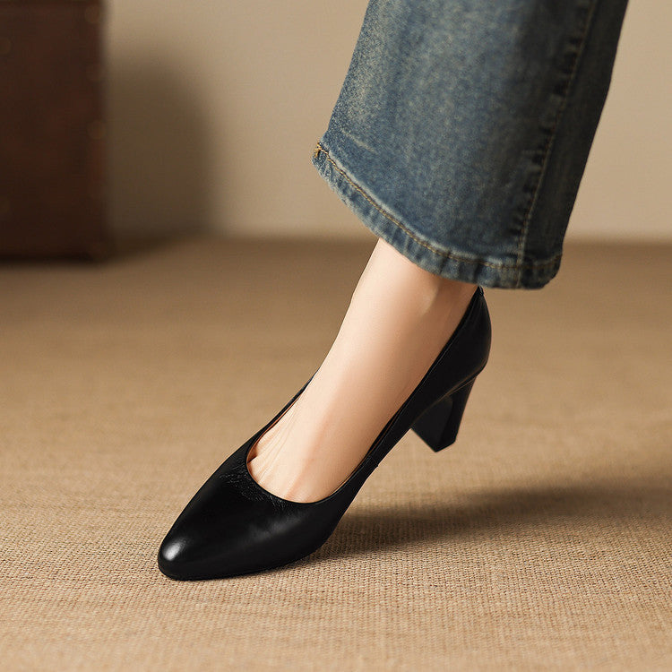 Narin Genuine Leather Heels